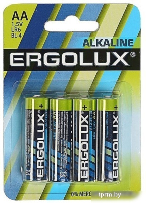 Ergolux Alkaline LR6 (AA) 4шт 