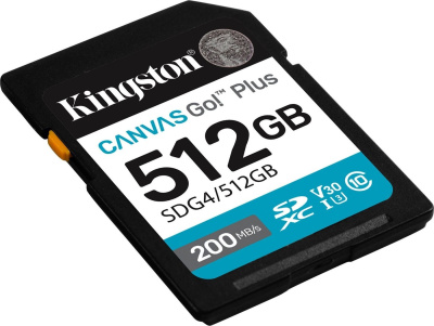 Карта памяти Kingston Canvas Go! Plus SDXC 512GB SDG4/512GB 