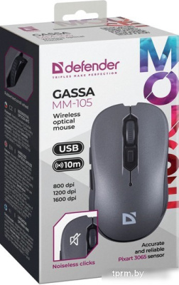 Мышь Defender Gassa MM-105 (серый) 