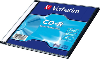 CD-R диск Verbatim 700Mb DL Extra Protection 52x Slim 43347 (1 шт.) 