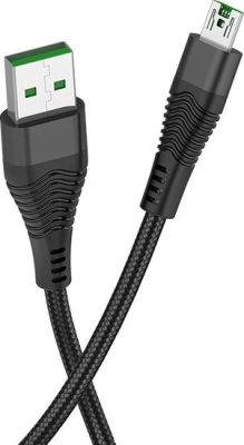 Кабель Hoco U53 4A Flash USB Type-A - MicroUSB (1.2 м, черный) 