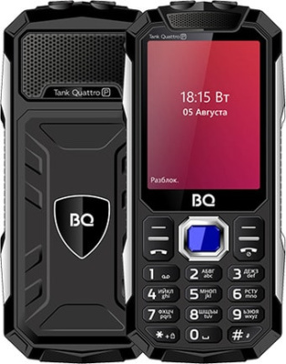 Кнопочный телефон BQ BQ-2817 Tank Quattro Power (черный)