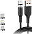 Кабель Denmen D18E USB Type-A - Type-C, microUSB, Lightning (1 м, черный) 