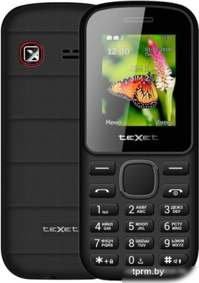 Мобильный телефон TeXet TM-130 (черный/красный) 
