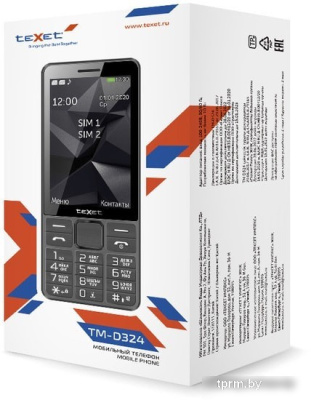 Мобильный телефон TeXet TM-D324 (черный) 