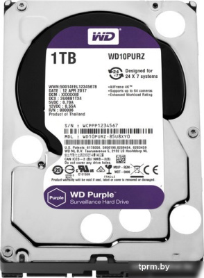 Жесткий диск WD Purple 1TB [WD10PURZ] 