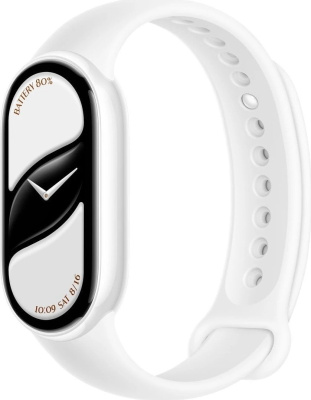 Фитнес-браслет Xiaomi Smart Band 10 M2459B1 (белая керамика, с белым силиконовым ремешком, международная версия) 