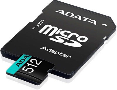 Карта памяти A-Data Premier Pro AUSDX512GUI3V30SA2-RA1 microSDXC 512GB (с адаптером) 
