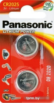 Panasonic CR2025 2 шт. [CR-2025EL/2B] 