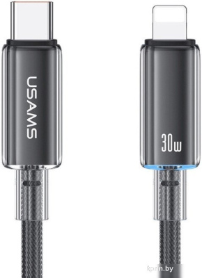 Кабель Usams US-SJ659 USB Type-С - Lightning (1.2 м, черный) 