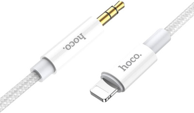 Кабель Hoco UPA19 Lightning - 3.5 Jack (1 м, серебристый)