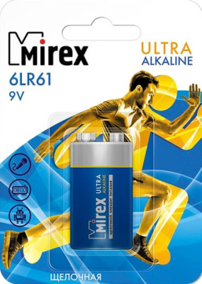 Батарейки Mirex Ultra Alkaline 9V 6LR6-E1