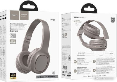 Наушники Hoco W46 (коричневый) 