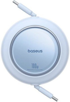 Кабель Baseus Free2Pull Mini Retractable Charging Cable 100W USB Type-C - USB Type-C (1.5 м, голубой)