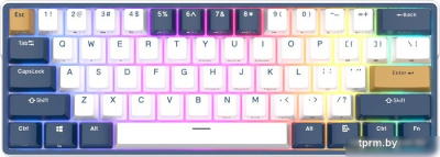 Клавиатура Royal Kludge RK61 Plus RGB (белый, RK Cyan) 