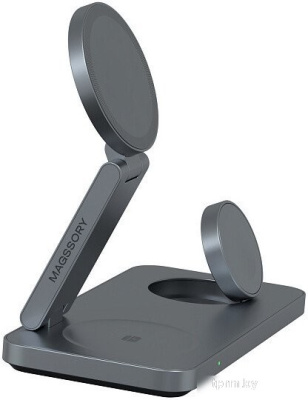 Magssory Yoga 3 в 1 Charging Station для Samsung Qi2 WCH017m (темно-серый) 