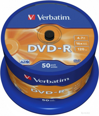 DVD-R диск Verbatim 4.7Gb 16x 43548 (50 шт.) 