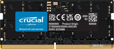 Оперативная память Crucial 16ГБ DDR5 SODIMM 4800 МГц CT16G48C40S5 