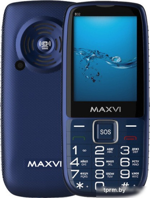 Кнопочный телефон Maxvi B32 (синий) 