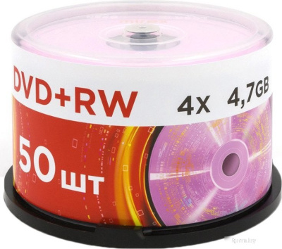 DVD+RW диск Mirex 4.7Gb 4x UL130022A4B (50 шт.) 