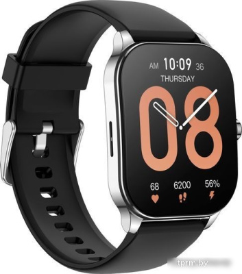 Умные часы Amazfit Pop 3S (серебристый, с силиконовым ремешком) 
