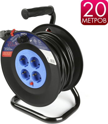 Удлинитель на катушке SmartBuy SBE-16-4-20-Z 