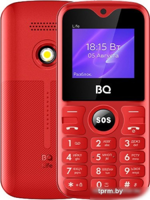Кнопочный телефон BQ-Mobile BQ-1853 Life (красный) 
