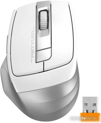 Мышь A4Tech Fstyler FB35CS (белый/серебристый) 