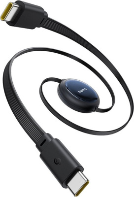 Кабель Baseus Nomos Retractable Retractable Cable USB Type-C - USB Type-C 100W (1.5 м, черный) 