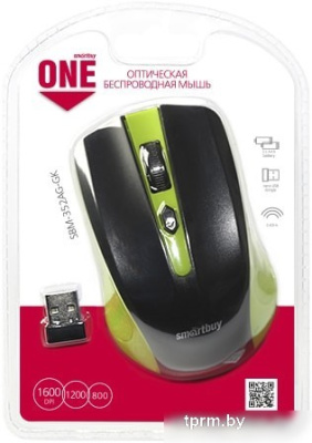 Мышь SmartBuy One 352AG (черный/зеленый) 
