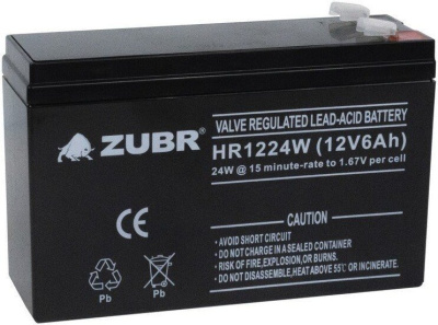Аккумулятор для ИБП Zubr HR 1224 W (12В/6 А·ч) 