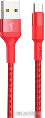 Кабель Hoco X26 USB Type-A - microUSB (1 м, красный) 