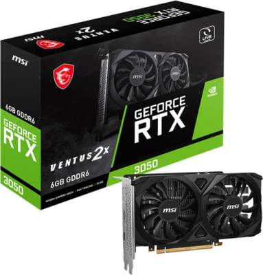 Видеокарта MSI GeForce RTX 3050 Ventus 2X 6G 