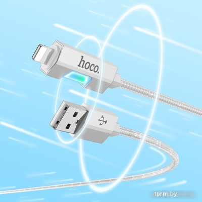 Кабель Hoco U123 USB Type-A - Lightning (1.2 м, серый) 