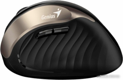 Вертикальная мышь Genius Ergo 8250S (черный/золотистый) 