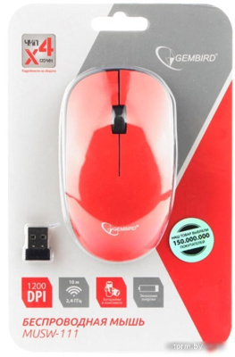 Мышь Gembird MUSW-111-CRL 