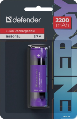 Аккумулятор Defender 18650-1BL 2200 mAh 