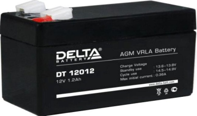 Аккумулятор для ИБП Delta DT 12012 (12В/1.2 А·ч) 