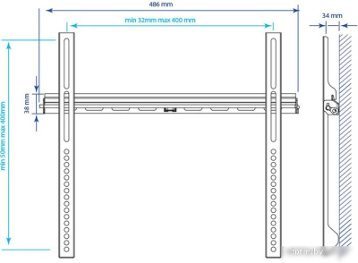 Кронштейн Kromax VEGA-11 (черный) 