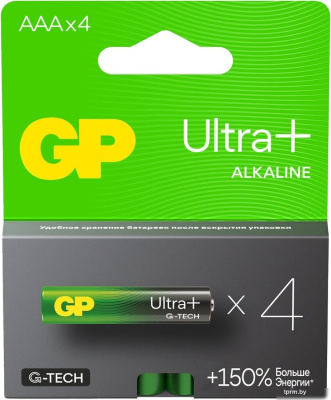 Батарейка GP Ultra Plus Alkaline G-Tech AAA/LR03 24AUPA21-2CRSB4 