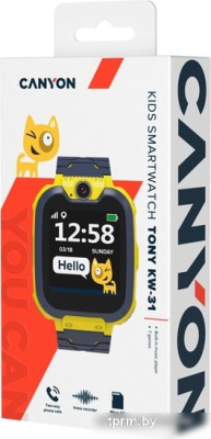 Умные часы Canyon Tony KW-31 (желтый/серый) 
