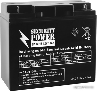 Аккумулятор для ИБП Security Power SP 12-18 (12В/18 А·ч) 