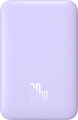 Внешний аккумулятор Baseus Magnetic Mini Air Wireless Fast Charge Power Bank 20W 6000mAh (сиреневый, китайская версия)