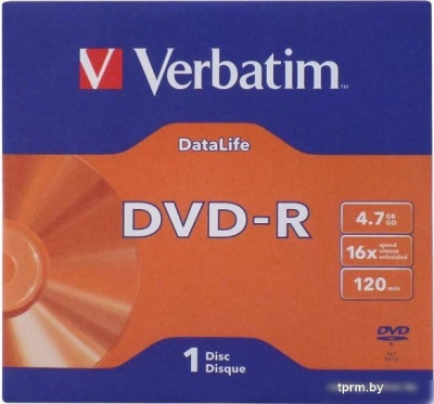 DVD-R диск Verbatim 4.7Gb 16x Verbatim DL в конверте 43844 1 шт. 