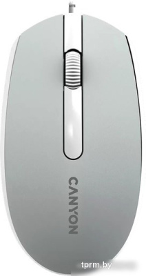 Мышь Canyon M-10 (серый/белый) 