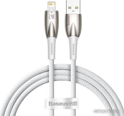 Baseus Glimmer Series Fast Charging Data Cable USB Type-A - Lightning 2.4A CADH000202 (1 м, белый) 