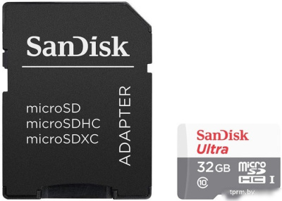 SanDisk Ultra microSDHC SDSQUNR-032G-GN3MA 32GB (с адаптером) 