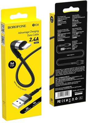 Кабель Borofone BX34 Ligthtning 1 м (черный) 