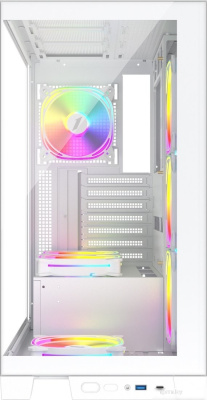 Корпус 1stPlayer Mi8 MI8-WH-3FC7R-W-1FC7-W (белый) 