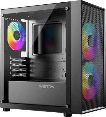 Корпус XASTRA A305M 3FRGB (черный) 
